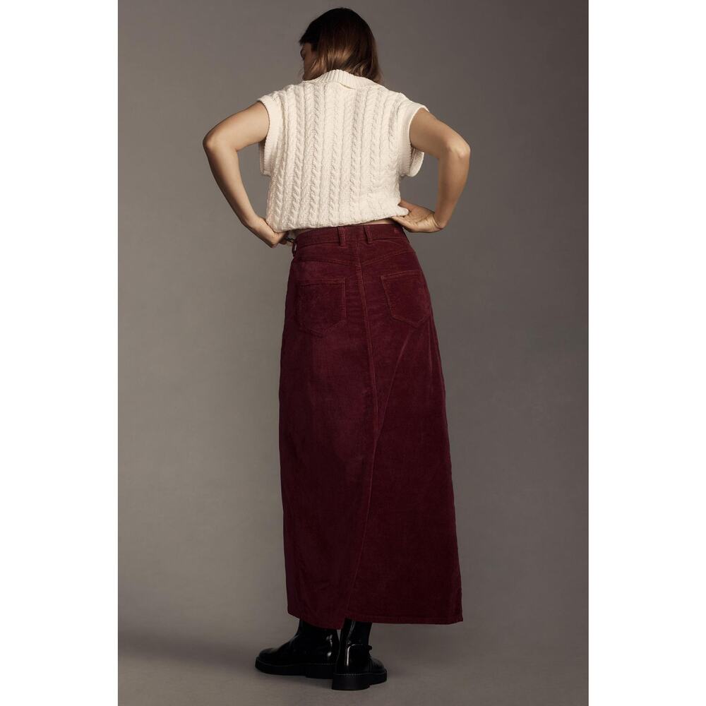Pilcro The Madi Front-Slit Corduroy Skirt - Size 10 - Picture 5 of 6